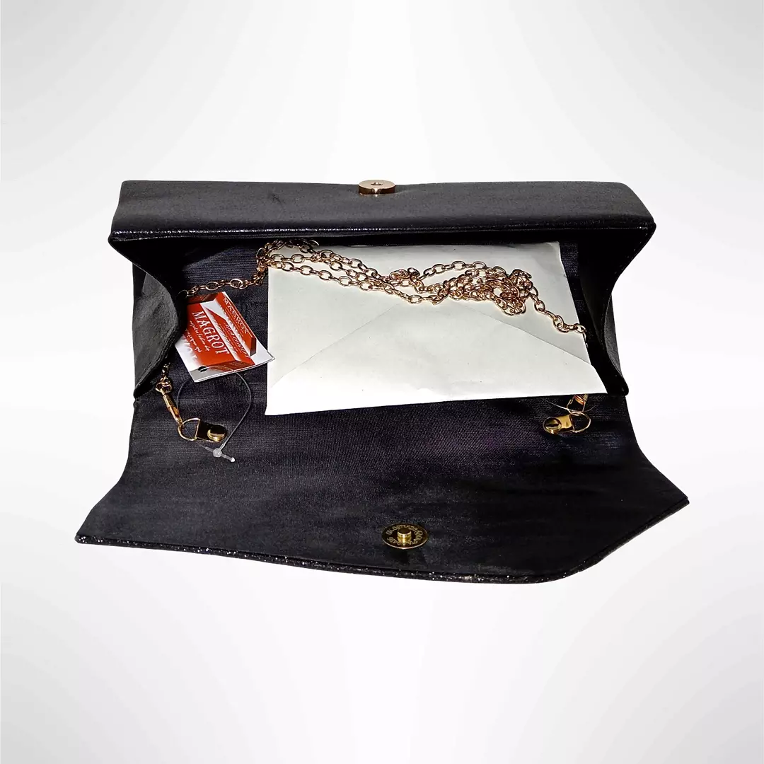 Geanta plic de seara pentru ocazii si petreceri, negru sidefat, 26 x 12 cm, Magrot 24007 4 Geanta plic seara pentru ocazii si petreceri, negru sidefat, 26 x 12 cm, Magrot 24007